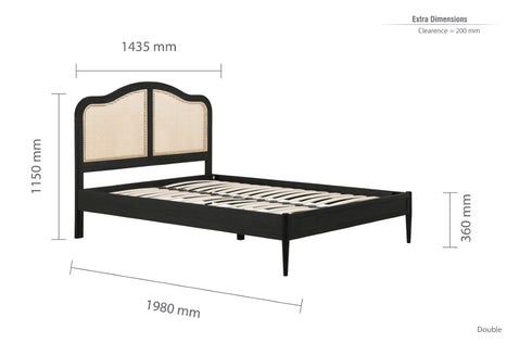 Leonie Rattan Bed
